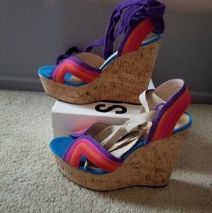 Schultz Wedge Heels-Super Cute -Brand New